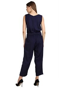 Solid Blue Jumpsuit for women-thumb4