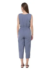 women rayon tie knot jumpsuit-thumb3