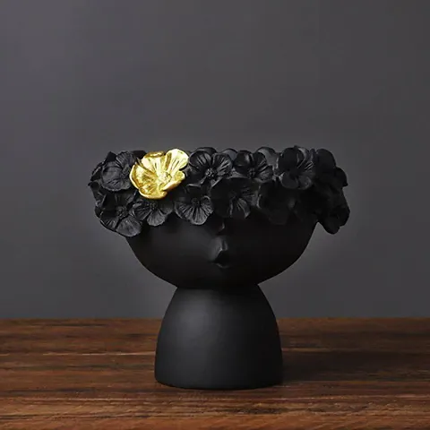 Girl Head Vase Sculpture