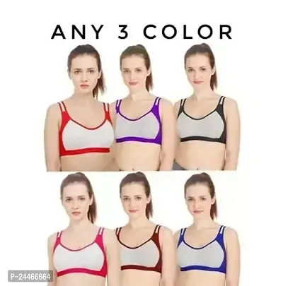 Stylish Multicoloured Cotton Solid Push-Up Bras Combo For Women Pack Of 6