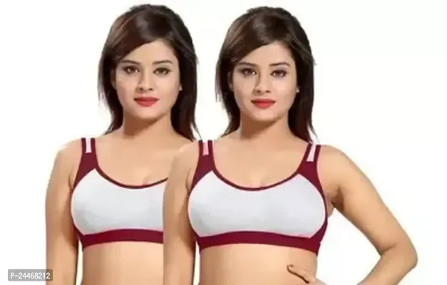 Buy Stylish Multicoloured Cotton Solid Bras For Women Pack Of 2 Online In  India At Discounted Prices