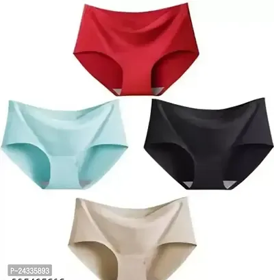 Stylish Silk Hipster Brief For Women Pack Of 4-thumb0