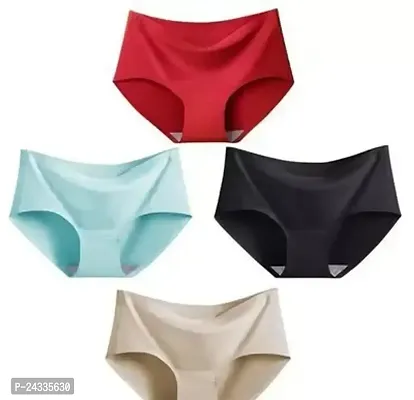 Stylish Silk Hipster Brief For Women Pack Of 4-thumb0
