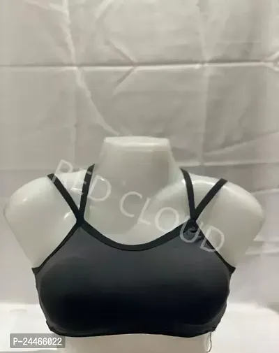 Stylish Black Cotton Solid Bras For Women Single Pack
