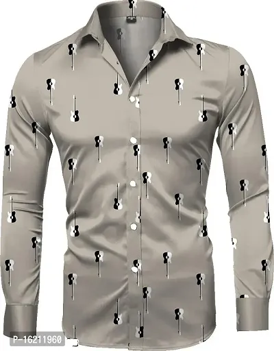 Sadarshini fashion Men's Digital Printed Long Sleeve Casual Shirt-thumb0