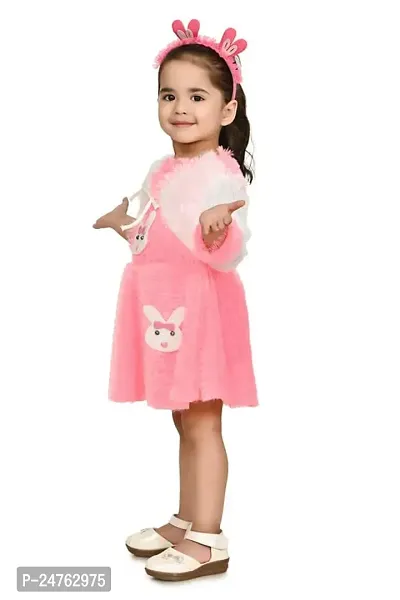 FB Empire Girls' WoolCasual Knee Length Dress (JK001)-thumb5