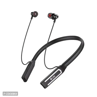 Super Series 40 Hours Battery Backup Neckband Wireless Bluetooth Headset (Black  In the Ear)-thumb0