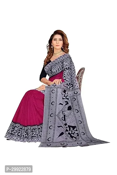 Elegant Multicoloured Cotton Printed Ready To Wear Stitched Saree For Women