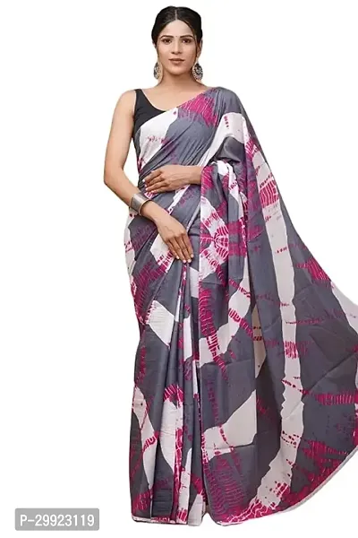 Elegant Multicoloured Cotton Printed Ready To Wear Stitched Saree For Women-thumb0