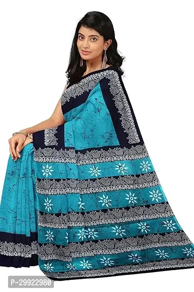 Elegant Multicoloured Cotton Printed Ready To Wear Stitched Saree For Women-thumb0