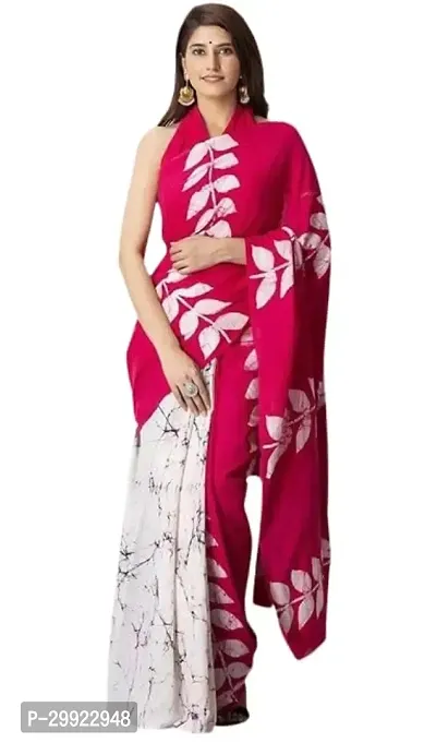 Elegant Multicoloured Cotton Printed Ready To Wear Stitched Saree For Women-thumb0