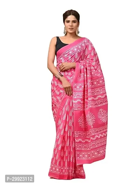 Elegant Multicoloured Cotton Printed Ready To Wear Stitched Saree For Women-thumb0