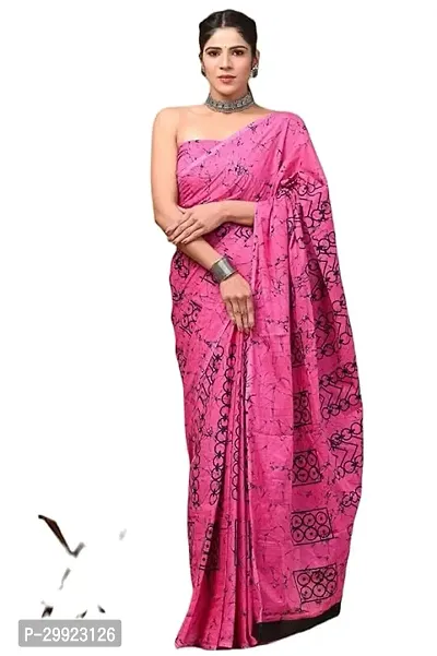 Elegant Multicoloured Cotton Printed Ready To Wear Stitched Saree For Women