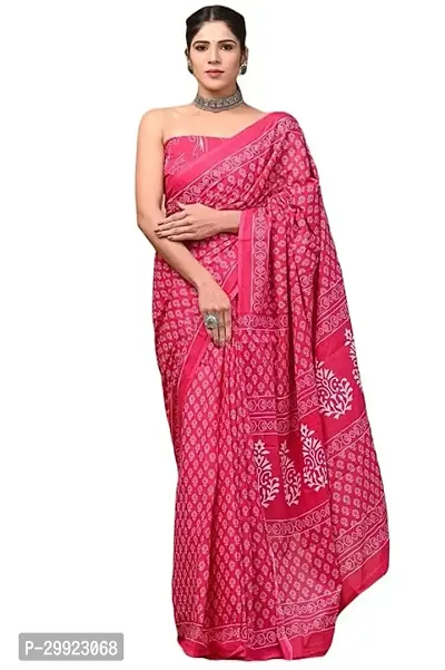 Elegant Multicoloured Cotton Printed Ready To Wear Stitched Saree For Women-thumb0