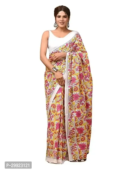 Elegant Multicoloured Cotton Printed Ready To Wear Stitched Saree For Women-thumb0