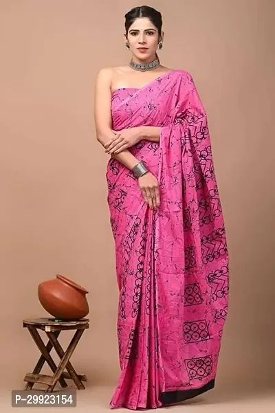 Elegant Multicoloured Cotton Printed Ready To Wear Stitched Saree For Women-thumb0