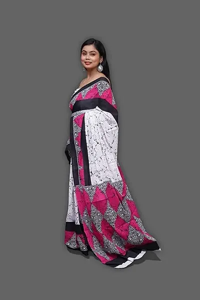 Trendy Cotton Sarees With Blouse Piece