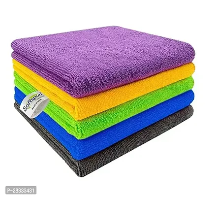 Classic Cotton Blend Solid Towel Set Pack of 5