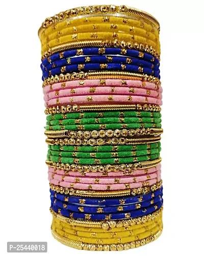 Elegant Multicoloured Glass Bangles For Women-thumb0