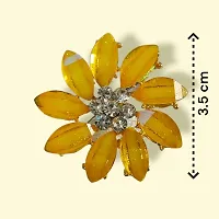 Beautiful Crystal Stud Earrings For Girls  Women (Yellow)-thumb3