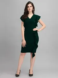 Stylish Green Rayon Dresses For Women-thumb1