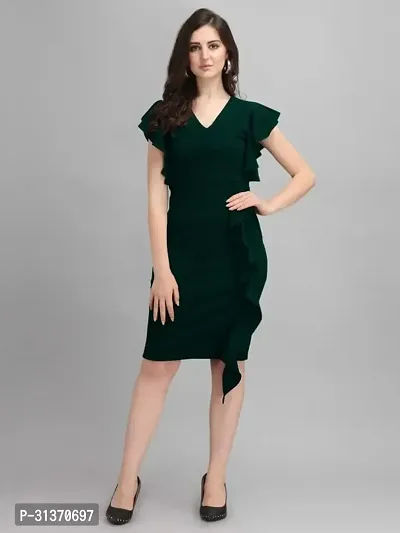 Stylish Green Rayon Dresses For Women-thumb2