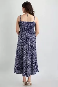 Stylish Blue Rayon Dresses For Women-thumb4