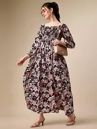 Stylish Multicoloured Crepe Dresses For Women-thumb4