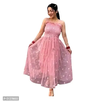 Stylish Pink Net Dresses For Women