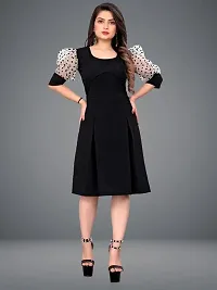 Stylish Black Cotton Dresses For Women-thumb1