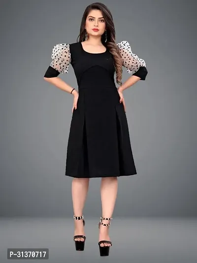 Stylish Black Cotton Dresses For Women-thumb2