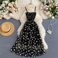 Stylish Black Net Dresses For Women-thumb1