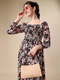 Stylish Multicoloured Crepe Dresses For Women-thumb1