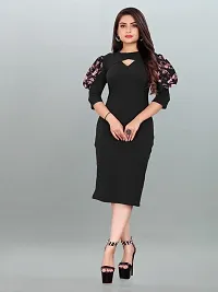 Stylish Black Cotton Blend Dresses For Women-thumb2