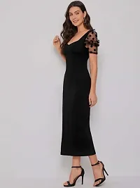 Stylish Black Cotton Blend Dresses For Women-thumb1