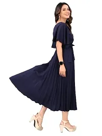 Stylish Blue Crepe Dresses For Women-thumb3