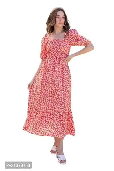 Stylish Pink Cotton Blend Dresses For Women-thumb0