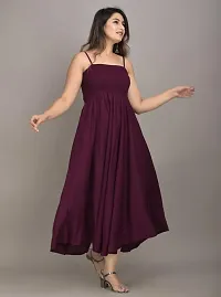 Stylish Purple Rayon Dresses For Women-thumb2