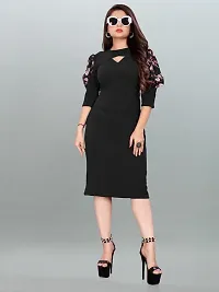 Stylish Black Cotton Blend Dresses For Women-thumb1