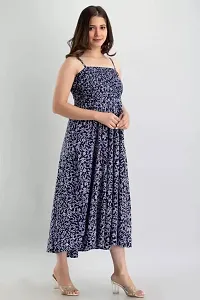 Stylish Blue Rayon Dresses For Women-thumb1