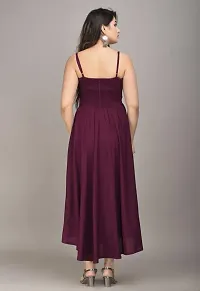 Stylish Purple Rayon Dresses For Women-thumb3