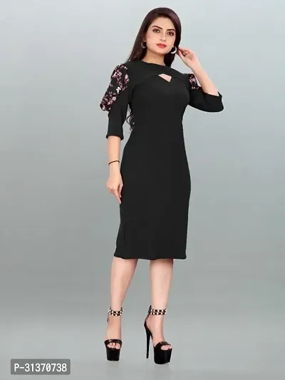 Stylish Black Cotton Blend Dresses For Women-thumb5