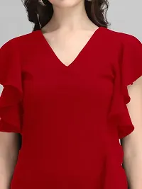 Stylish Red Rayon Dresses For Women-thumb4