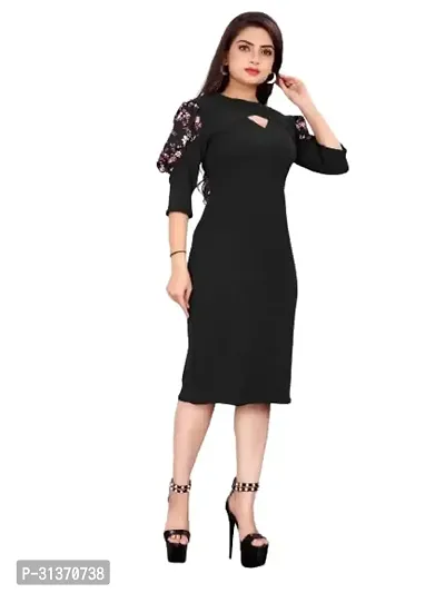 Stylish Black Cotton Blend Dresses For Women-thumb0