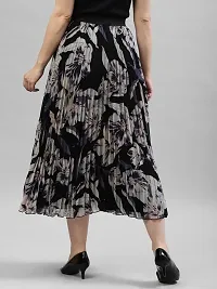 Elegant Multicoloured Crepe Printed Skirts For Women-thumb2