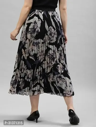 Elegant Multicoloured Crepe Printed Skirts For Women-thumb3