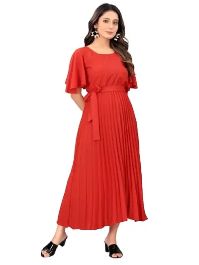 Crepe Solid Maxi Dresses