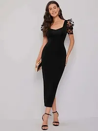 Stylish Black Cotton Blend Dresses For Women-thumb2