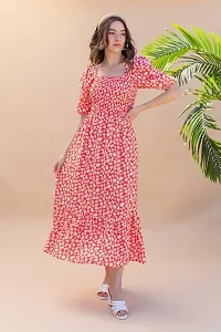 Stylish Pink Cotton Blend Dresses For Women-thumb1