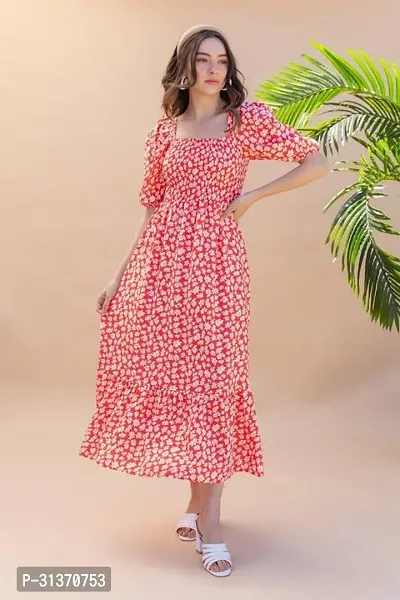 Stylish Pink Cotton Blend Dresses For Women-thumb2